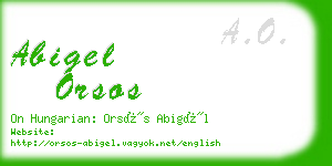 abigel orsos business card